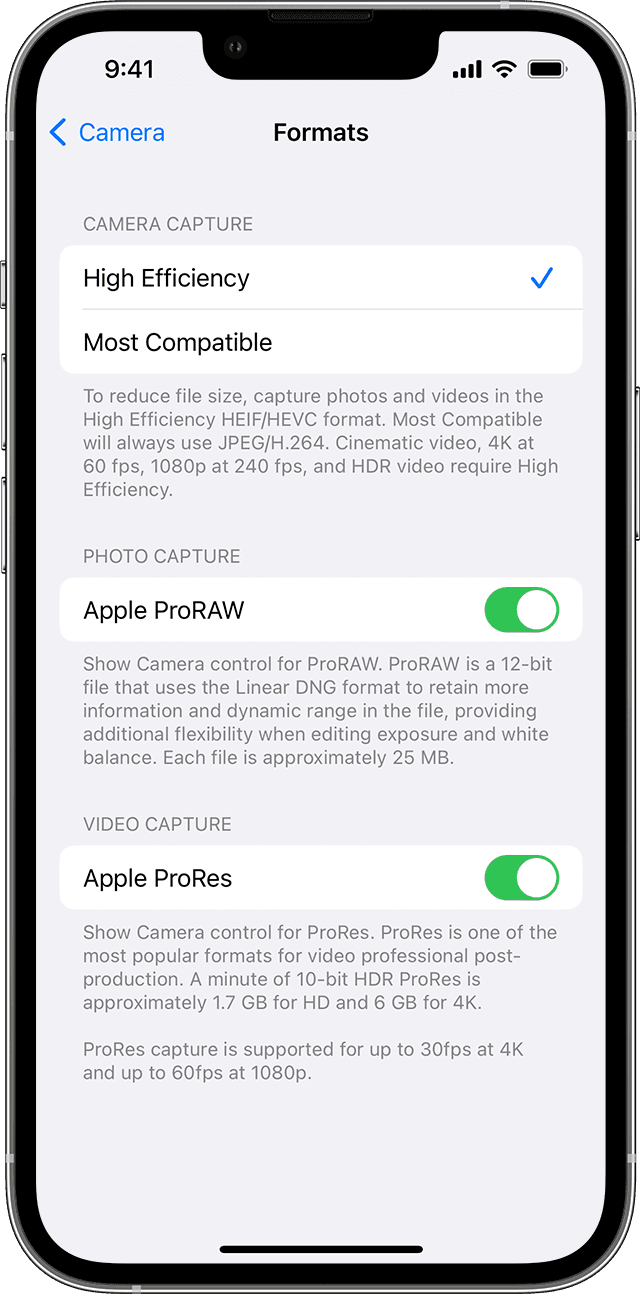 鄂温克苹果13维修分享如何在 iPhone 13 Pro 机型中拍摄和管理 ProRes 视频 