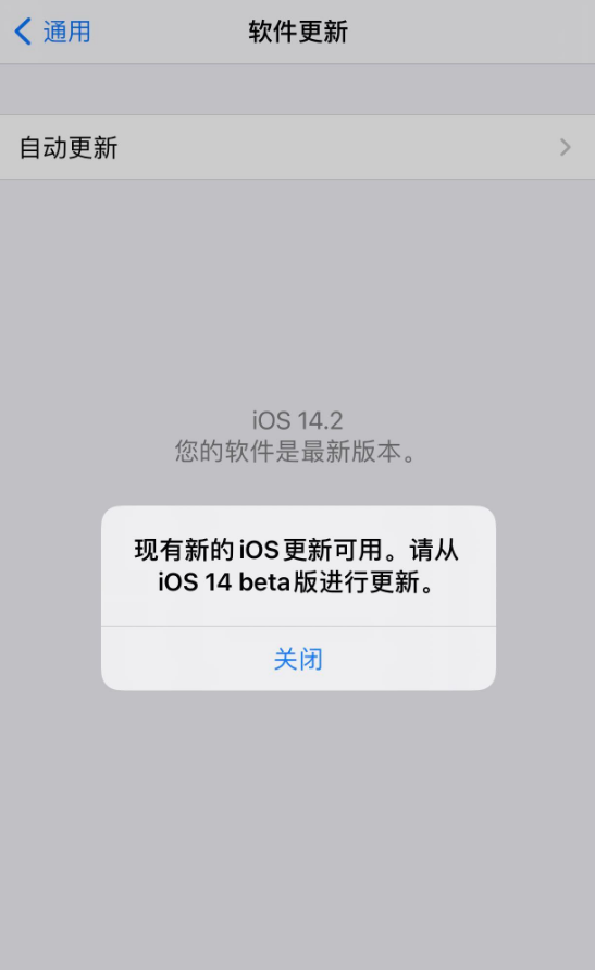 鄂温克苹果手机维修分享iOS 14.2 反复出现更新提示，需等待苹果修复 